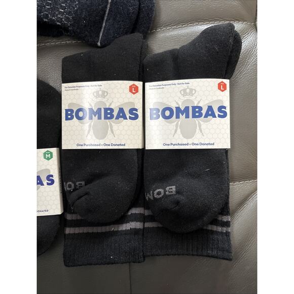 5 Pack Bombas Unisex Crew Socks Medium/Large - Picture 3 of 5